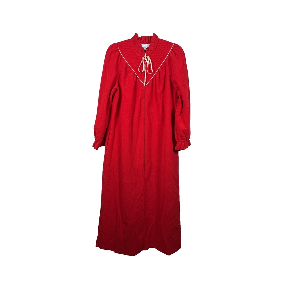 Sears Womens At Home Robe Vintage Floor Length Red Size M L